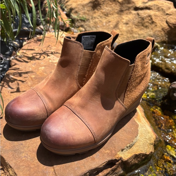 *NEW* Sorel Women's Evie Pull on Brown Ankle Booties size 7.5 - Picture 3 of 8